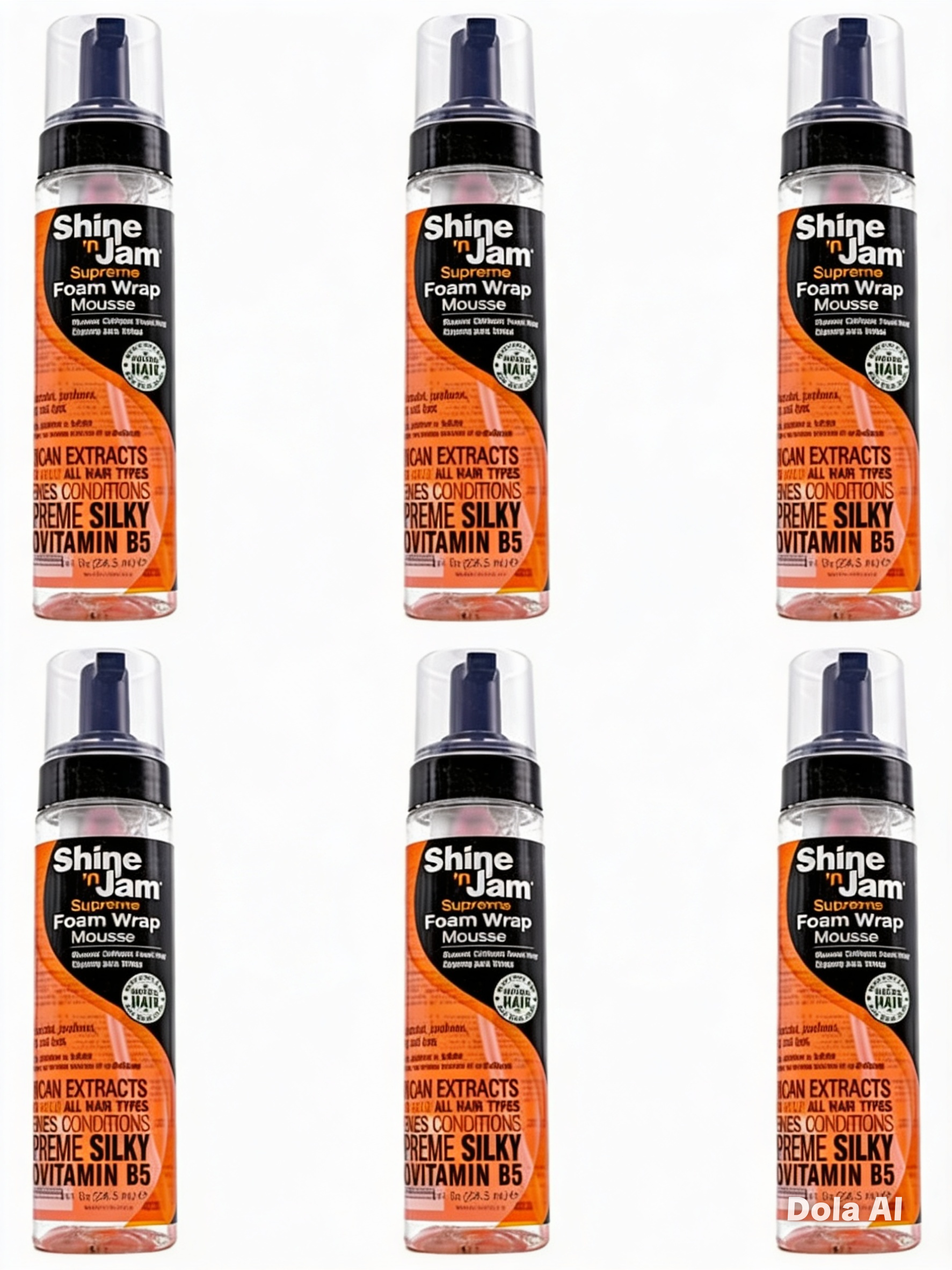Shine n Jam Supreme Hold Foam Wrap Mousse - Fortified with Silk Proteins - Gives Your Styles Definition - Alcohol-Free 236ml